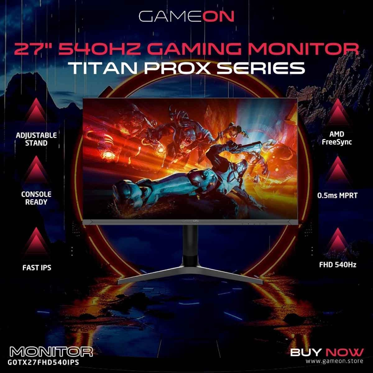 ⁦جيم أون شاشة ألعاب FHD بحجم ‎27"‎ 540Hz Fast⁩ - الصورة ⁦9⁩