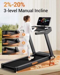 جهاز مشي مع انحدار 20% 14 كم/ساعة 3.0 حصان قابل للطي للمنزل